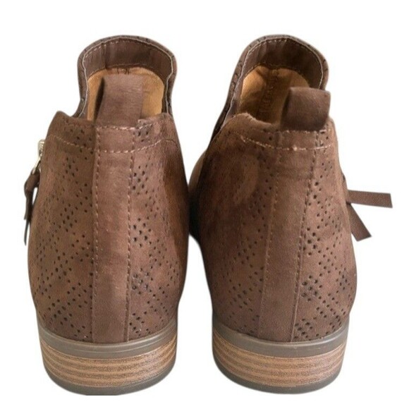 Dr Scholls Ankle Booties Brown Fx Suede Western Dark Academia Fairy Grunge 10 M - Picture 2 of 5